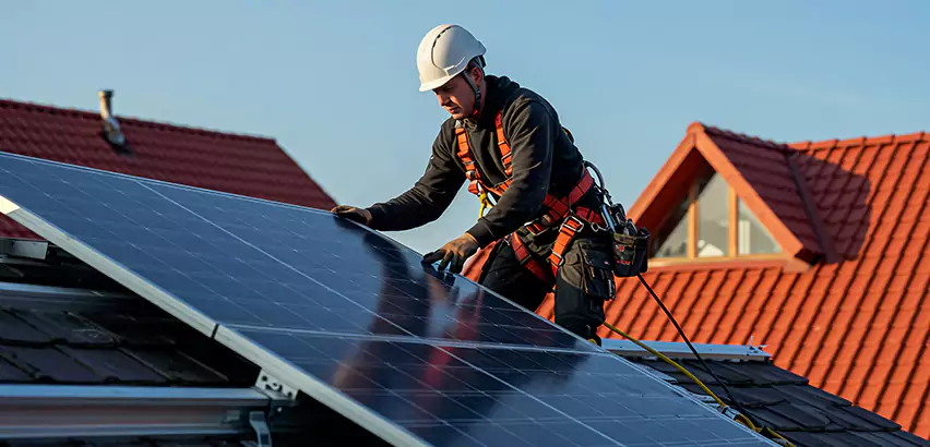 Solar Panels on Steel Roof Installation in Port Chester